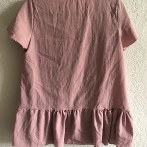 Cute Babydoll Button-Up Blouse M